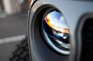 Jeep Wrangler Headlights - DV8 Offroad - LED Projector - Black - `18-`22